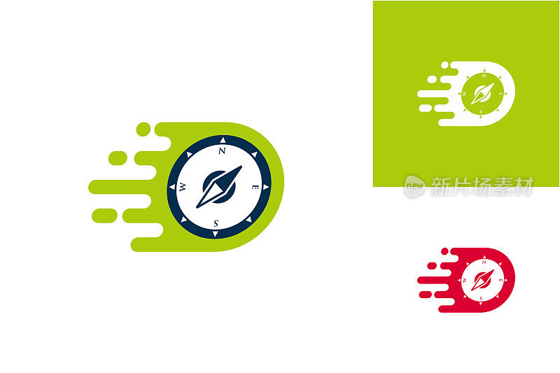 Fast Compass Logo Template Design Vector, Emblem, Design Concept, Creative Symbol, Icon